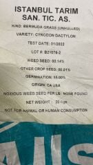 Bermuda Grass Çim Tohumu (Cynodon Dactylon) 25 Kg Amerikan Menşei