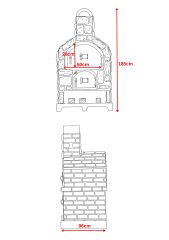 Alttan Isıtmalı Taş Tünel Kuzine 90'lık Fırın