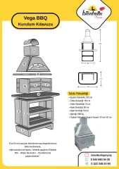 Beton Barbekü Mangal Raflı (Vega Mangal)