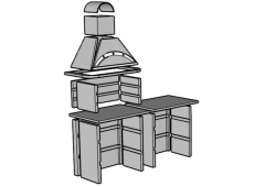 Beton Barbekü Mangal Masalı Büyük (Big Cheff Masalı Mangal)