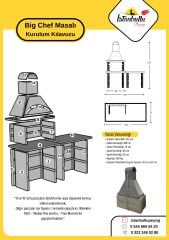 Beton Barbekü Mangal Masalı Büyük (Big Cheff Masalı Mangal)