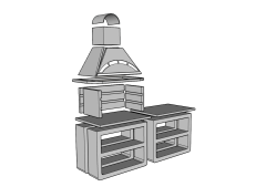 Beton Barbekü Mangal Masalı Raflı (Vega Masalı Mangal)