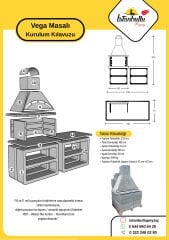 Beton Barbekü Mangal Masalı Raflı (Vega Masalı Mangal)